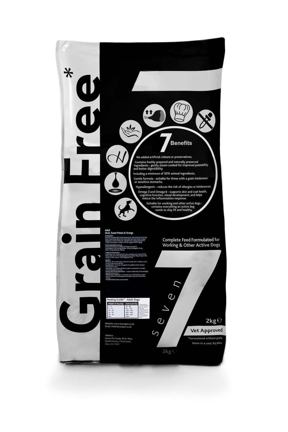 Seven Adult Duck, Sweet Potato & Orange 2kg