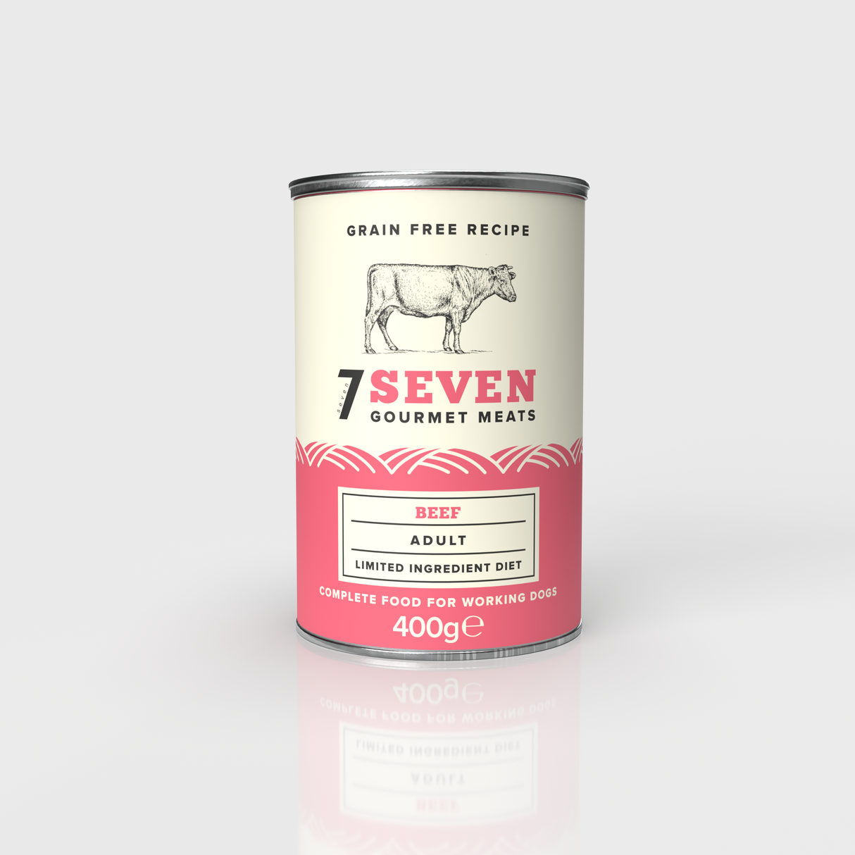 Seven Adult Beef Tins 6x400g