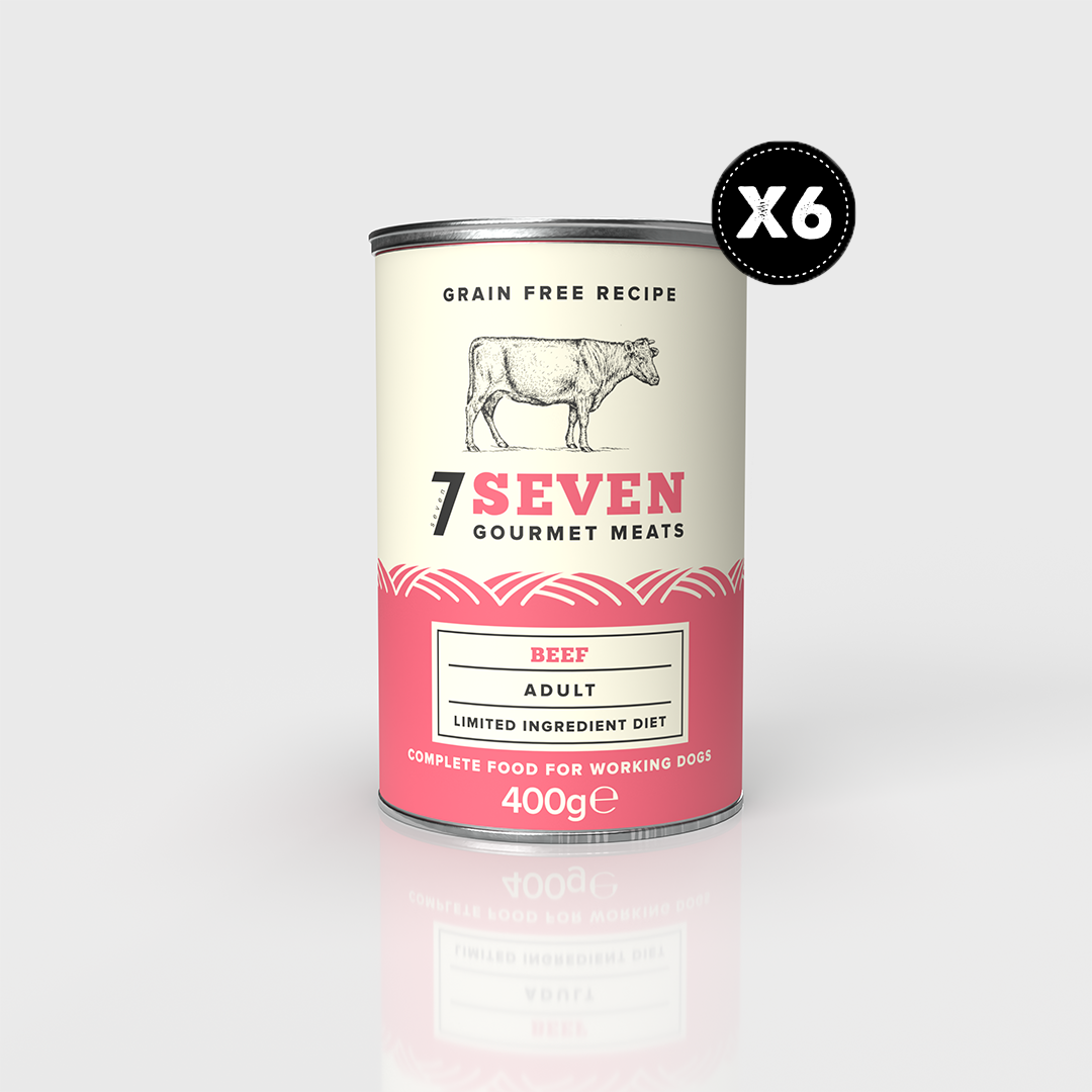 Seven Adult Beef Tins 6x400g