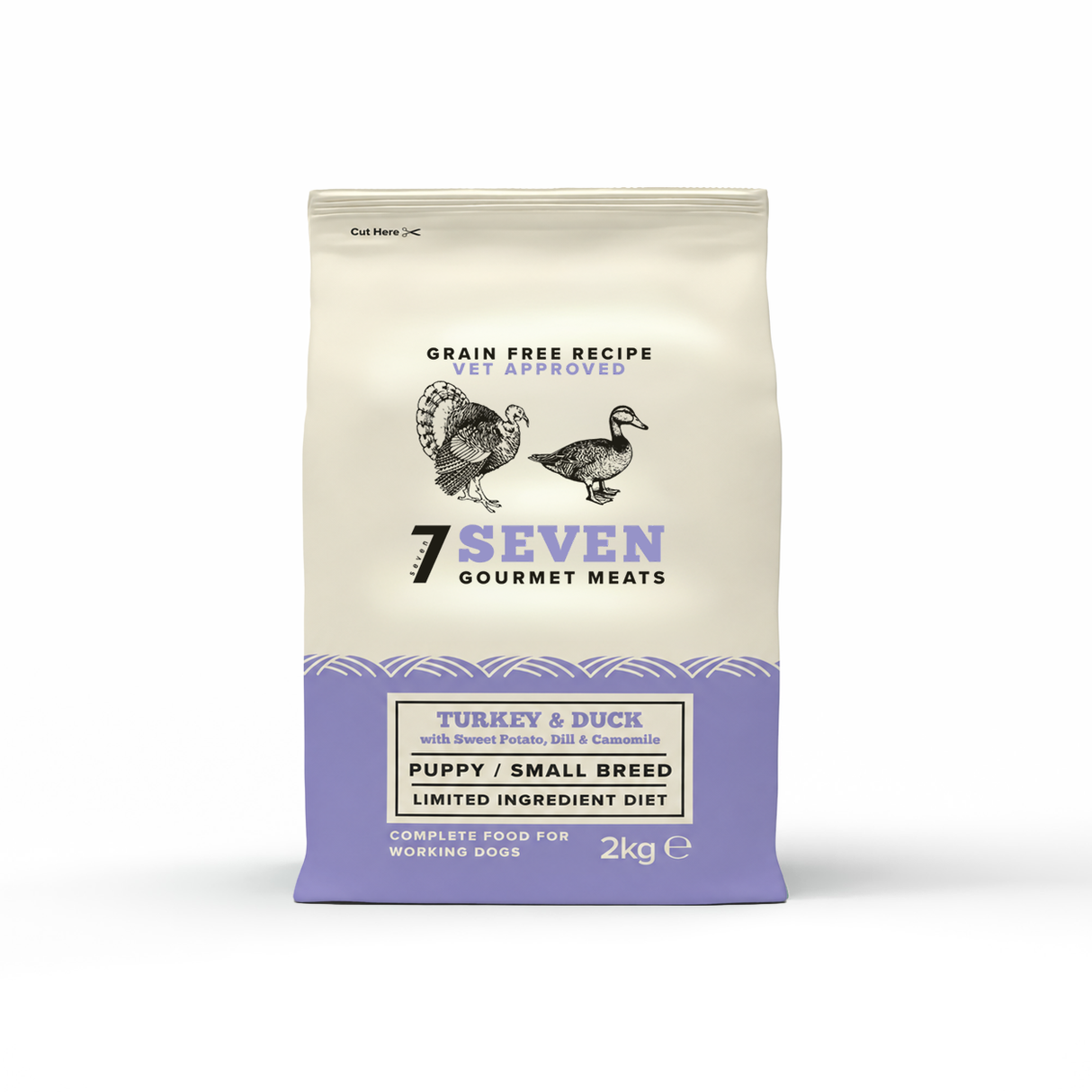 Seven Puppy Small Breed Turkey & Duck 2kg