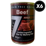 Seven Adult Beef Tins 6x400g