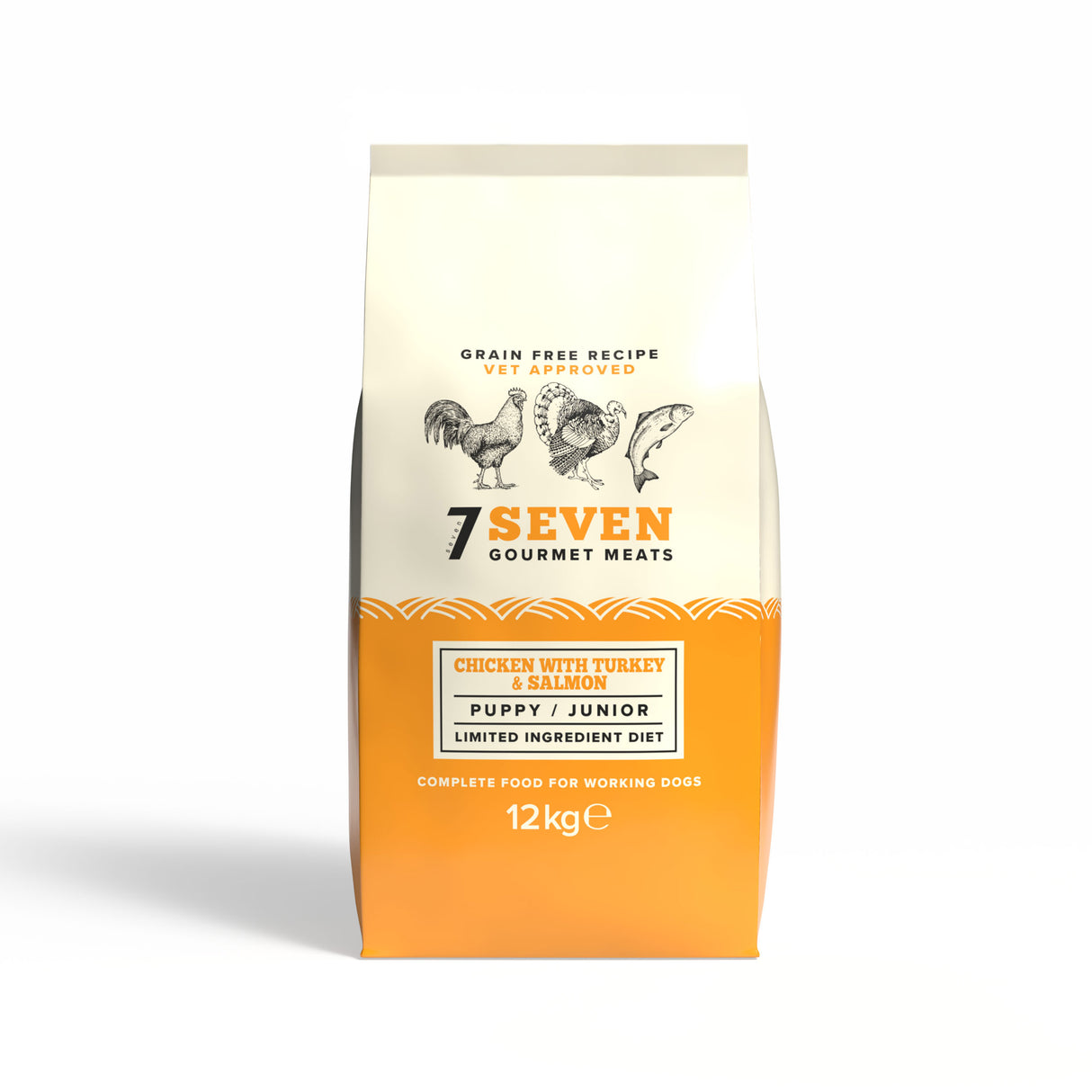 Seven Puppy Chicken with Turkey & Salmon 12kg