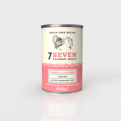 Seven Senior Turkey With Salmon Tins 6x400g