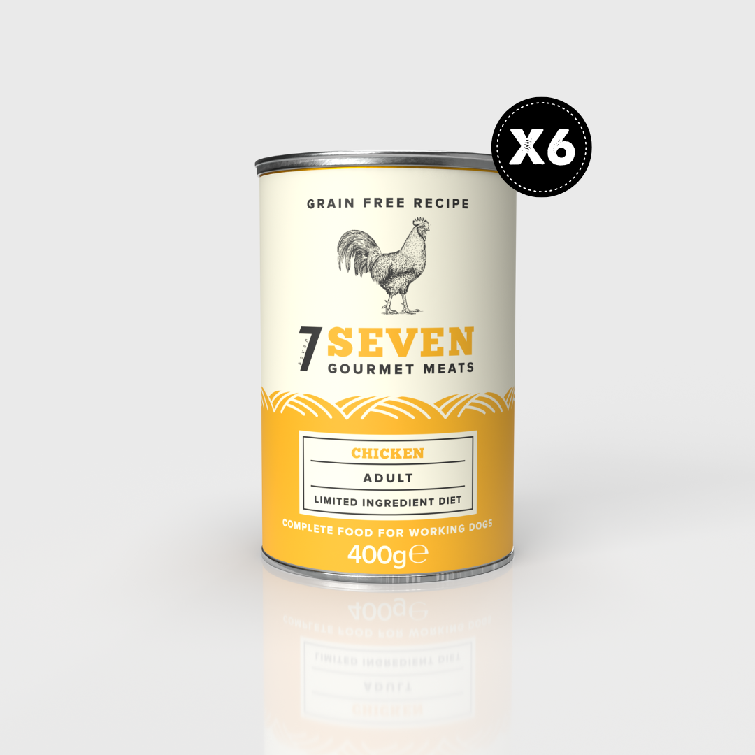 Seven Adult Chicken Tins 6x400g