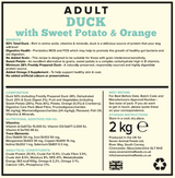 Seven Adult Duck, Sweet Potato & Orange 2kg