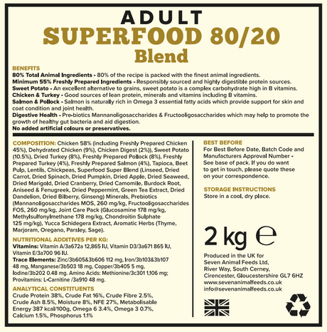 Seven Adult Superfood 80/20 2kg